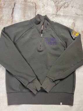 47 Los Angeles Lakers Charcoal Gray Quarter-Zip Sweatshirt